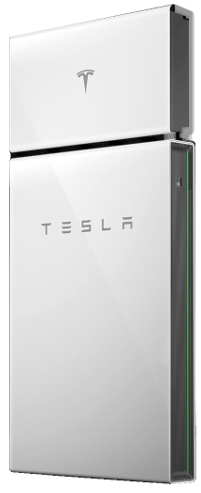 Home battery backup system installed on wall